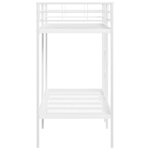 vidaXL Bunk Bed without Mattress White 75x190 cm Small Single Steel