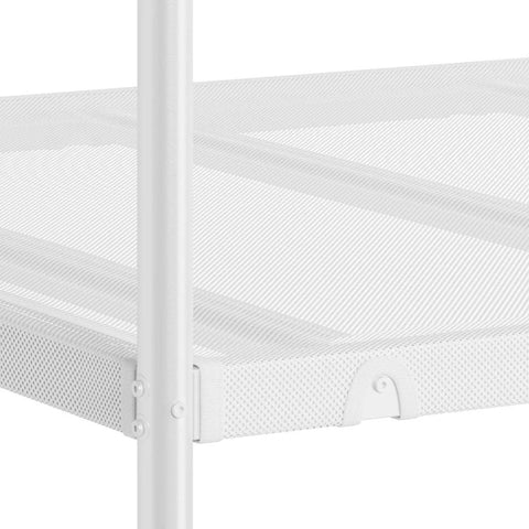 vidaXL Bunk Bed without Mattress White 75x190 cm Small Single Steel