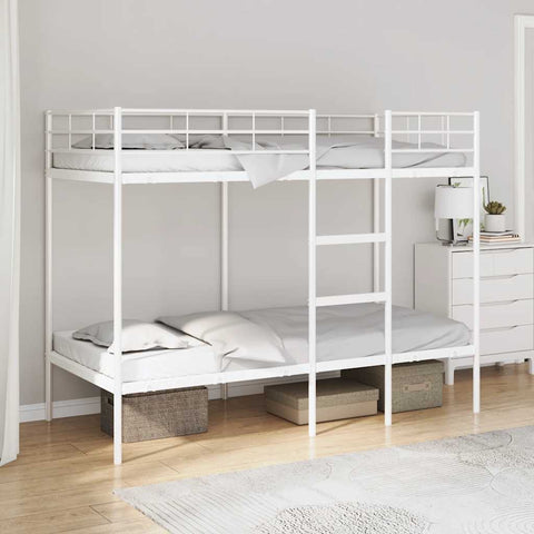 vidaXL Bunk Bed without Mattress White 80x200 cm Steel