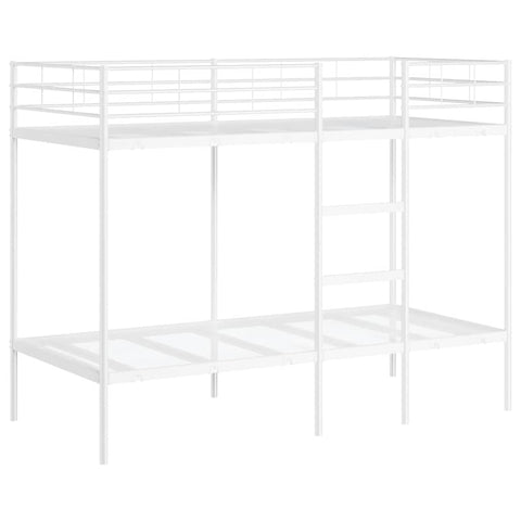 vidaXL Bunk Bed without Mattress White 90x190 cm Single Steel