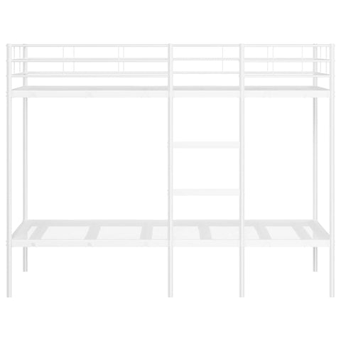 vidaXL Bunk Bed without Mattress White 90x190 cm Single Steel