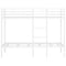 vidaXL Bunk Bed without Mattress White 90x190 cm Single Steel