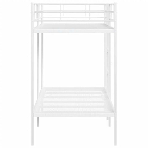 vidaXL Bunk Bed without Mattress White 90x190 cm Single Steel
