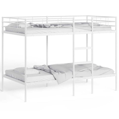 vidaXL Bunk Bed without Mattress White 100x200 cm Steel