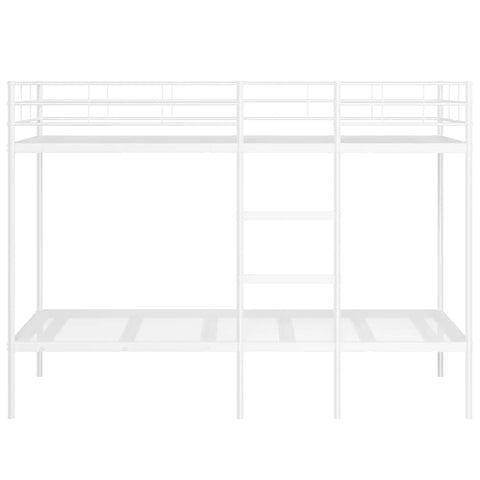 vidaXL Bunk Bed without Mattress White 100x200 cm Steel
