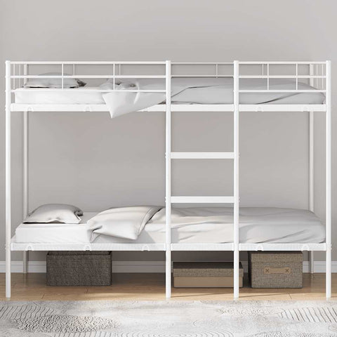vidaXL Bunk Bed without Mattress White 107x203 cm Steel