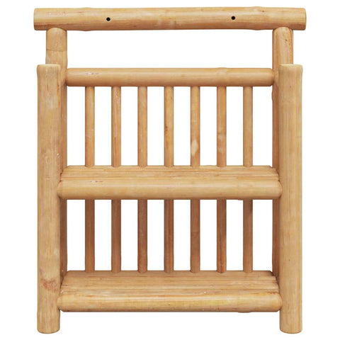 vidaXL Wall Shelf with Shelf with Storage Brown 40 x 13 x 44 cm Bamboo