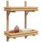 vidaXL Wall Shelf with Shelf Wall-mounted Brown 45 x 26 x 60 cm Bamboo