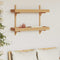vidaXL Wall Shelf with Shelf Wall-mounted Brown 75 x 26 x 60 cm Bamboo