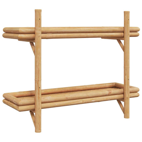 vidaXL Wall Shelf with Shelf Wall-mounted Brown 75 x 26 x 60 cm Bamboo