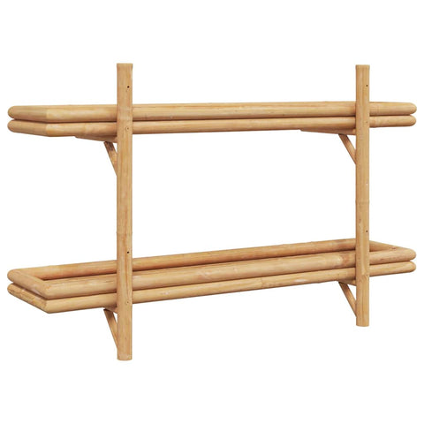 vidaXL Wall Shelf with Shelf Brown 100 x 26 x 60 cm Bamboo