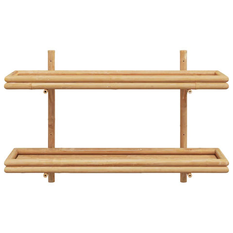 vidaXL Wall Shelf with Shelf Brown 100 x 26 x 60 cm Bamboo