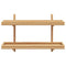 vidaXL Wall Shelf with Shelf Brown 100 x 26 x 60 cm Bamboo