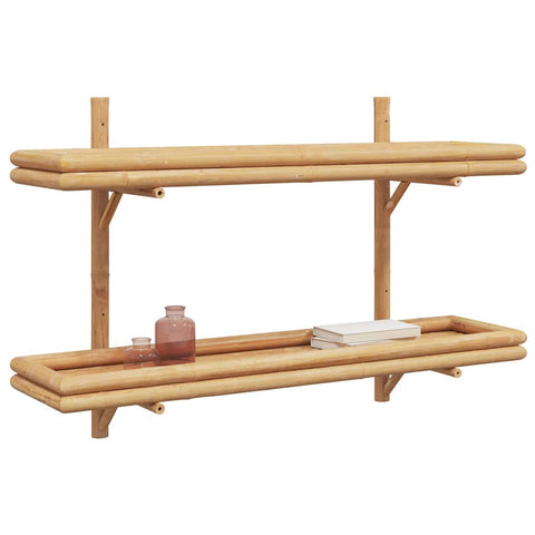 vidaXL Wall Shelf with Shelf Brown 100 x 26 x 60 cm Bamboo