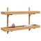 vidaXL Wall Shelf with Shelf Brown 100 x 26 x 60 cm Bamboo