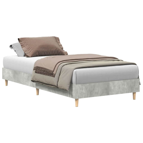 vidaXLBed FrameConcrete grey 90 x 200 cm Engineered wood