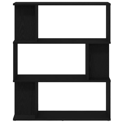 vidaXL Bookcase Black Oak 80x24x96 cm Engineered Wood