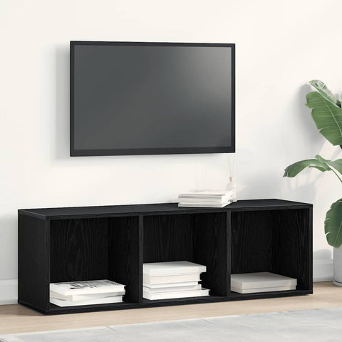 vidaXL Bookcase Black Oak 36x30x114 cm Engineered Wood