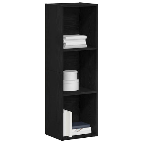 vidaXL Bookcase Black Oak 36x30x114 cm Engineered Wood