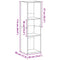 vidaXL Bookcase Black Oak 36x30x114 cm Engineered Wood