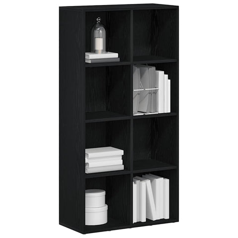 vidaXL Bookcase Black Oak 66x30x130 cm Engineered Wood