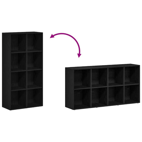 vidaXL Bookcase Black Oak 66x30x130 cm Engineered Wood
