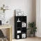 vidaXL Bookcase Black Oak 66x30x130 cm Engineered Wood