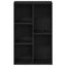 vidaXL Bookcase Black Oak 50x25x80 cm Engineered Wood