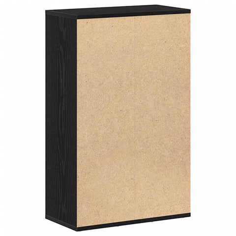 vidaXL Bookcase Black Oak 50x25x80 cm Engineered Wood