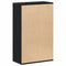 vidaXL Bookcase Black Oak 50x25x80 cm Engineered Wood