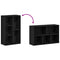 vidaXL Bookcase Black Oak 50x25x80 cm Engineered Wood