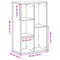 vidaXL Bookcase Black Oak 50x25x80 cm Engineered Wood