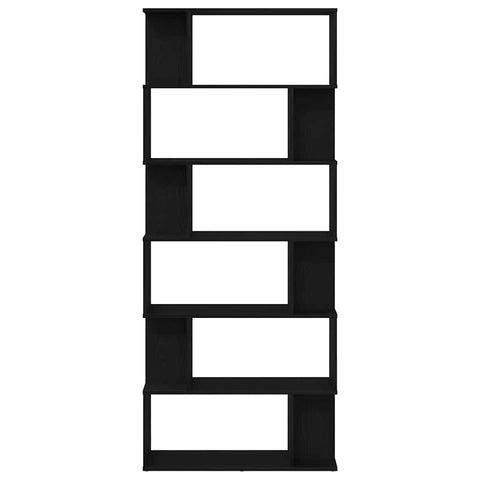 vidaXL Bookcase Black Oak 80x24x190.5 cm Engineered Wood