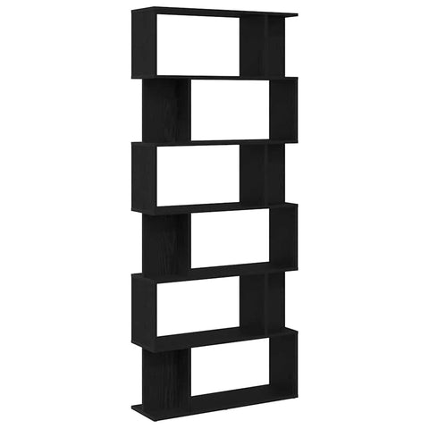 vidaXL Bookcase Black Oak 80x24x190.5 cm Engineered Wood
