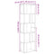 vidaXL Book Cabinet/Room Divider Black Oak 45x24x159 cm Engineered Wood