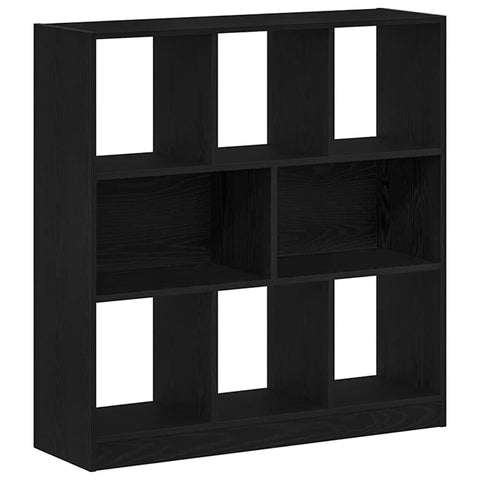 vidaXL Book Cabinet Black Oak 97.5x29.5x100 cm Engineered Wood