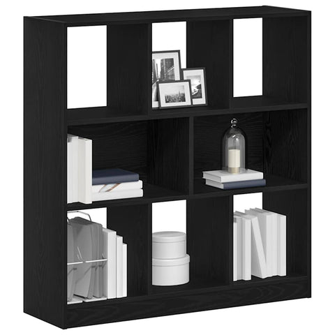 vidaXL Book Cabinet Black Oak 97.5x29.5x100 cm Engineered Wood