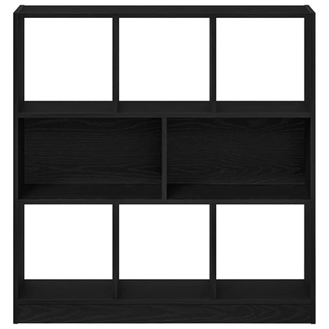 vidaXL Book Cabinet Black Oak 97.5x29.5x100 cm Engineered Wood
