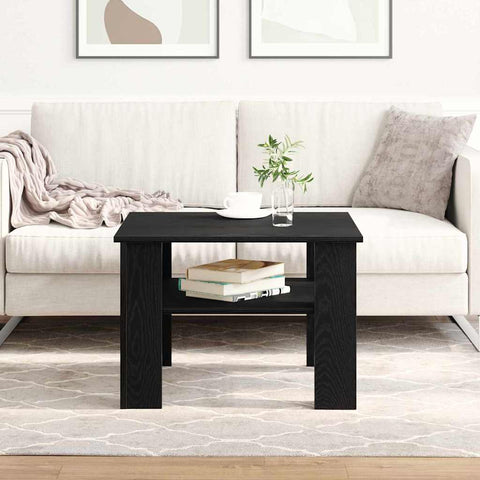 vidaXL Coffee Table Black oak 60 x 60 x 42 cm Engineered wood