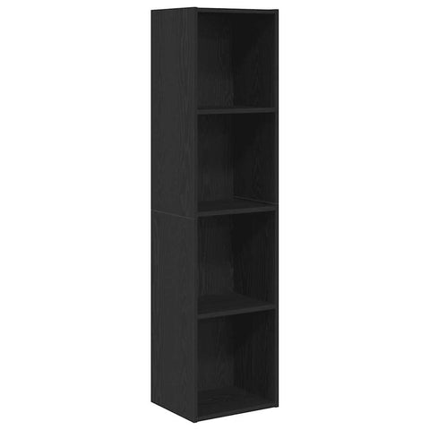 vidaXL Bookshelf Black Oak 36x30x143 cm Engineered Wood