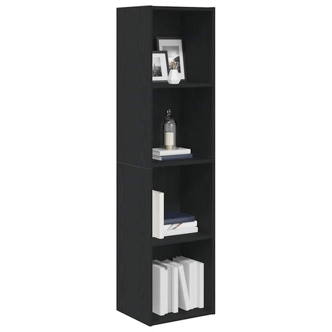 vidaXL Bookshelf Black Oak 36x30x143 cm Engineered Wood