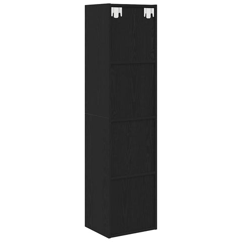 vidaXL Bookshelf Black Oak 36x30x143 cm Engineered Wood