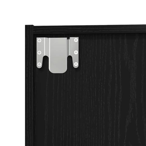 vidaXL Bookshelf Black Oak 36x30x143 cm Engineered Wood
