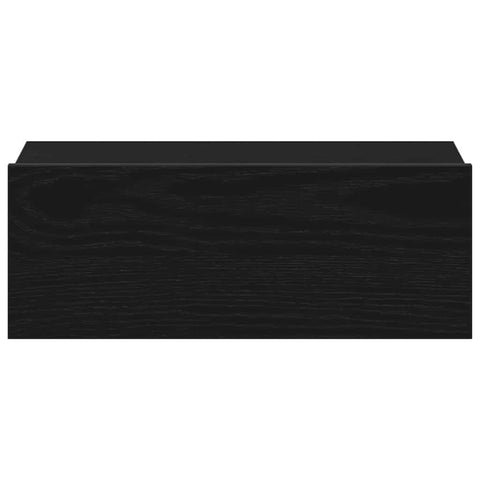 vidaXL Floating Nightstand Black Oak 40x32x15 cm Engineered Wood