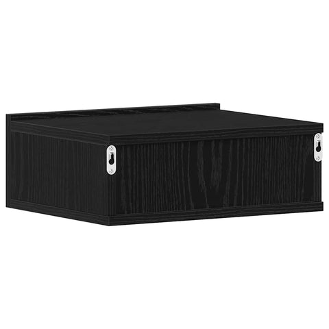 vidaXL Floating Nightstand Black Oak 40x32x15 cm Engineered Wood