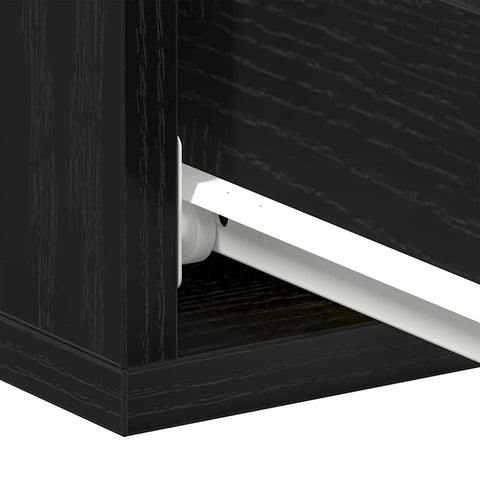 vidaXL Floating Nightstand Black Oak 40x32x15 cm Engineered Wood