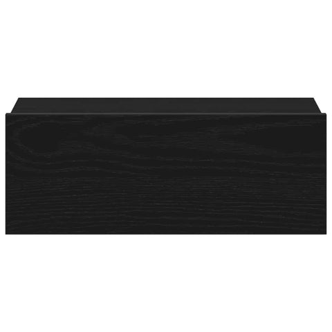 vidaXL Floating Nightstands 2 pcs Black Oak 40x32x15 cm Engineered Wood