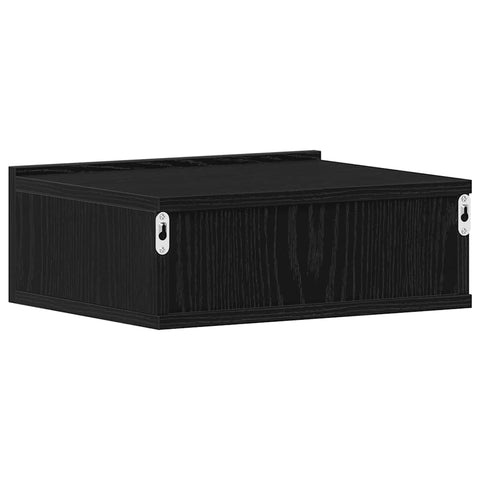 vidaXL Floating Nightstands 2 pcs Black Oak 40x32x15 cm Engineered Wood