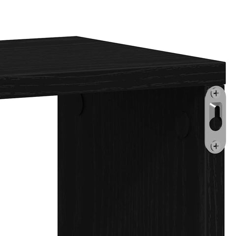 vidaXL Wall Shelf Black Oak 104x20x58.5 cm Engineered Wood