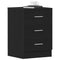 vidaXL Bedside Cabinet Black Oak 38x35x55 cm Engineered Wood